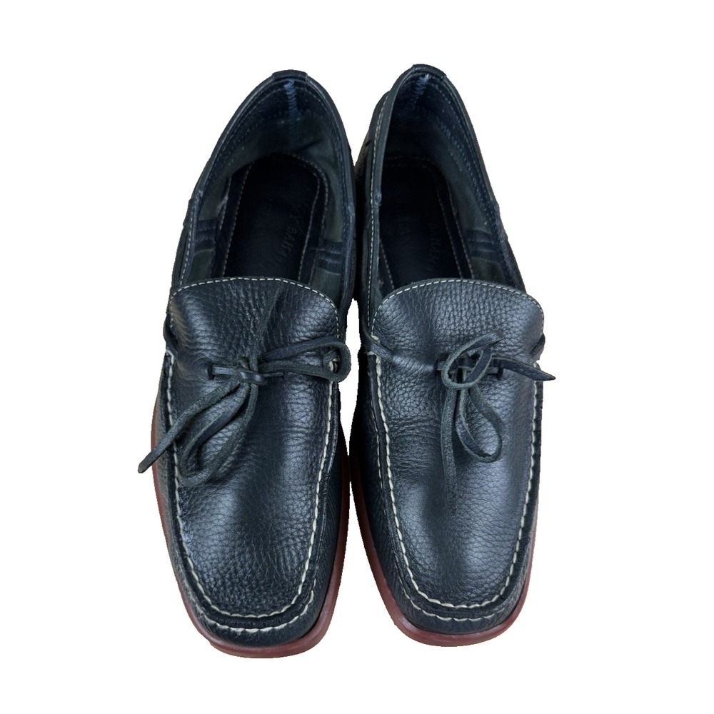 Tommy Bahama Barbados Mens Navy Leather Boat Shoes Loafers M8033 Size 9.5 M